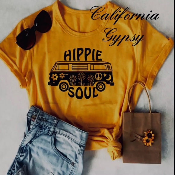 HIPPIE SOUL VW BUS Graphic Tee T-shirt - Picture 1 of 9